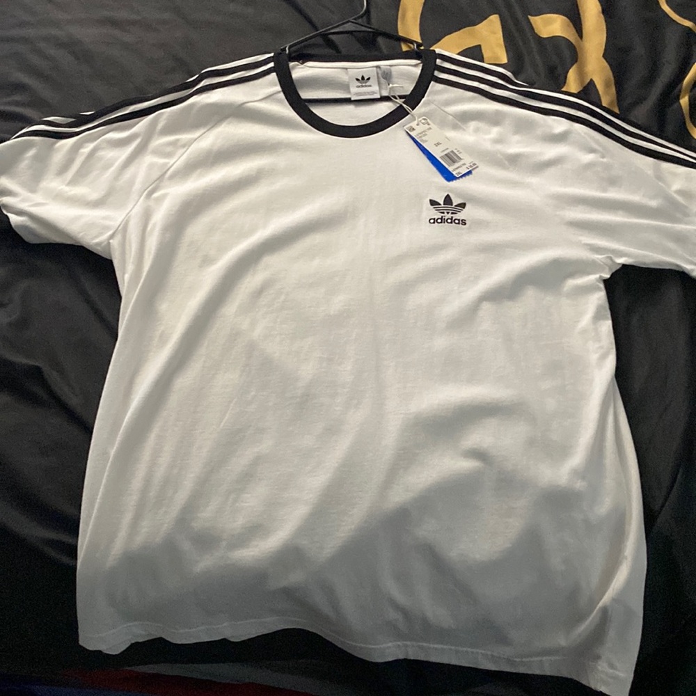 White and black Adidas shirt